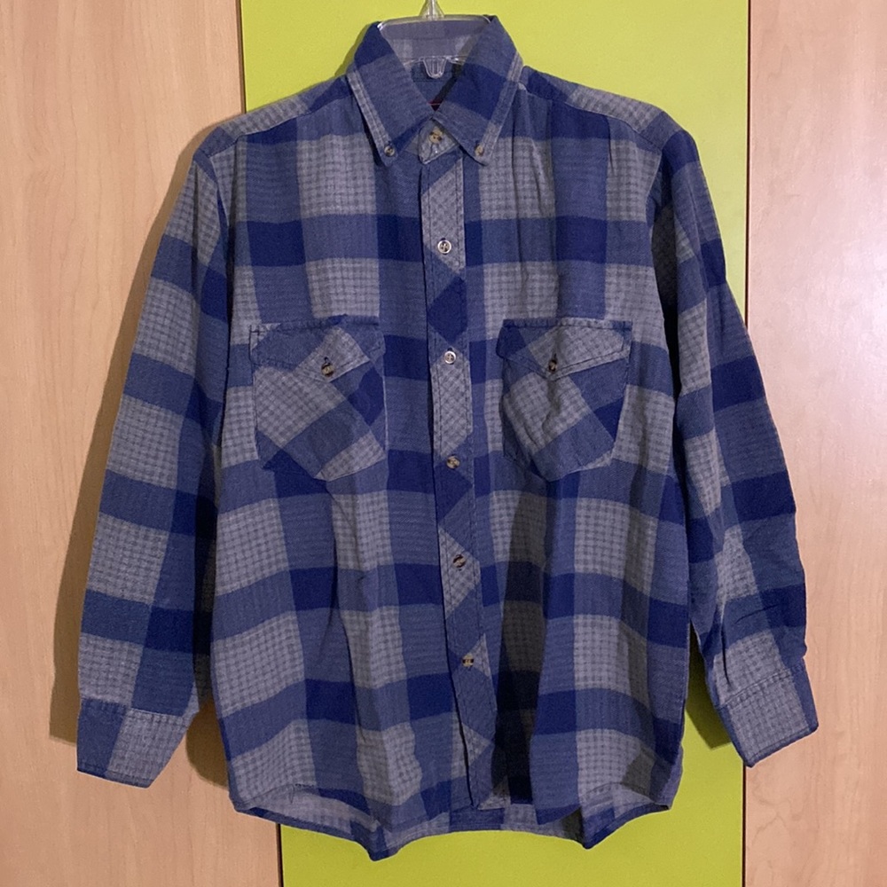 Men's Plaid Flannel Button-down Shirt